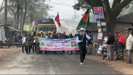 হিলিতে নানা কর্মসূচির মধ্য দিয়ে শত্রুমুক্ত দিবস পালন