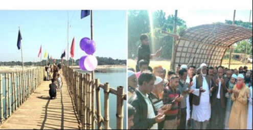 দুর্গাপুরে কাঠের সেতু উদ্বোধন