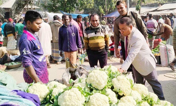 ধামইরহাটে বাজার পরিদর্শন করলেন ইউএনও