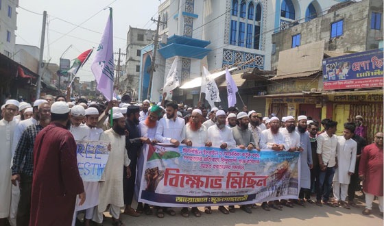 ইসরাইলি গণহত্যার প্রতিবাদে উত্তাল মুক্তাগাছা: সর্বস্তরের জনতার বিক্ষোভ
