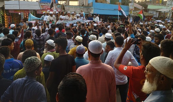 রাণীশংকৈলে ইসরায়েলি গণহত্যা ও ধংসযজ্ঞের প্রতিবাদে বিক্ষোভ সমাবেশ