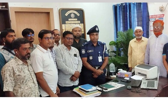 সাপাহার প্রেসক্লাবের সাংবাদিকদের সাথে নবাগত ওসি’র মতবিনিময়