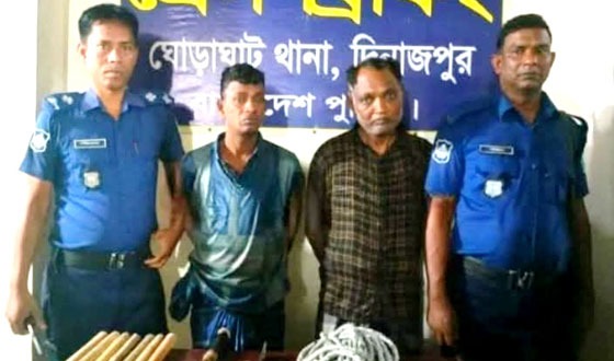 ঘোড়াঘাটে পুলিশের টহল গাড়িতে ডাকাতির চেষ্টা, আটক ২