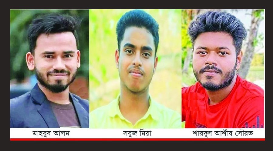 শেরপুরে জুলাই গণ-অভ্যুত্থানে তিন ছাত্র হত্যার ন্যায়বিচার চান স্বজনরা