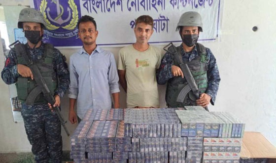 পাথরঘাটায় অবৈধ সিগারেট জব্দ, দুইজনের কারাদণ্ড ও জরিমানা