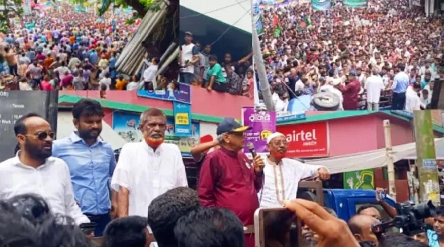 তানোরে বিএনপির আনন্দ র‍্যালিতে জনশ্রোত ইতিহাস গড়লেন বহিষ্কৃত নেতা মিজান