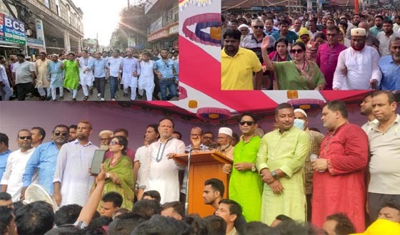শেরপুরে গণঅভ্যুত্থানের বর্ষপূর্তিতে বিএনপির বিজয় মিছিল ও সমাবেশ
