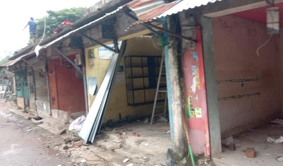 সংবাদ প্রকাশের পর সেনবাগে যৌথ অভিযান ৪০টি অবৈধ স্থাপনা উচ্ছেদ