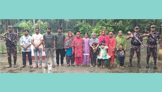 ধামইরহাটে ১৪ বাংলাদেশিকে পুশইন করলো বিএসএফ