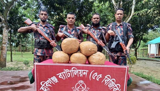 হবিগঞ্জ ও মৌলভীবাজার থেকে ভারতীয় মাদক ও চোরাই পন্য জব্দ