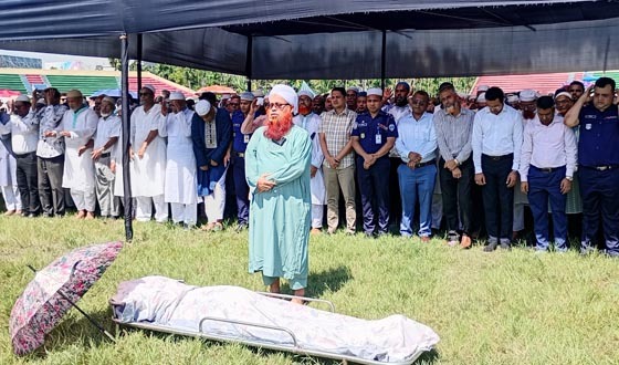 চাঁদপুরে বিএনপি নেতা অ্যাড. জাহাঙ্গীর খানের জানাজা ও দাফন