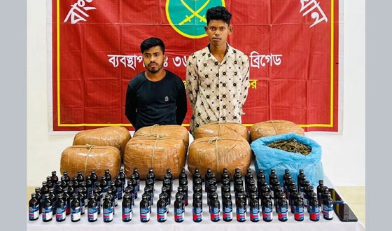 মাধবপুরের বিপুল পরিমাণ মাদকসহ আটক ২