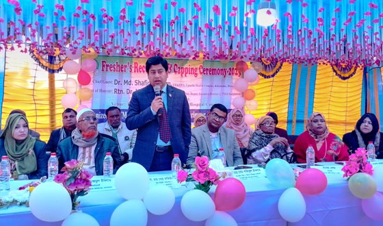 বীরগঞ্জের টিএমএসএস হাসপাতালে নবীন বরণ ও ক্যাপিং