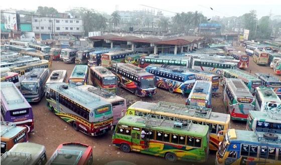 বরিশালের ১৬ রুটে চলছে বাস ধর্মঘট