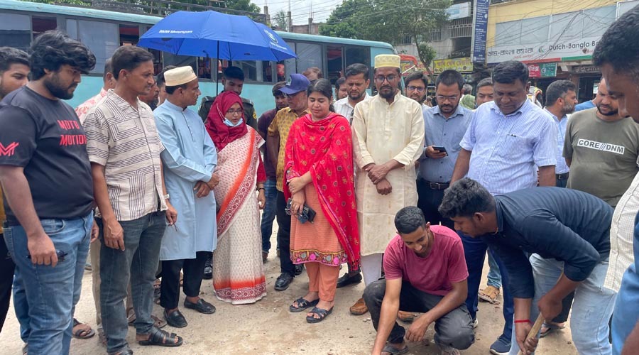 চৌগাছা প্রেসক্লাব মোড়ে টাওয়ার লাইট স্থাপন কাজের উদ্বোধন