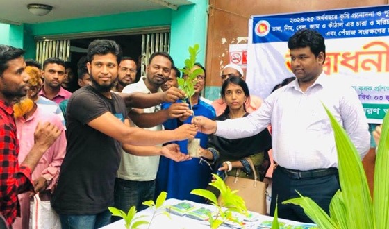 হাকিমপুরে কৃষি প্রনোদনা ও পুর্নবাসন কর্মসূচির শুভ উদ্বোধন