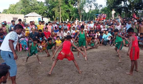 শেরপুরে শিশুদের হাডুডু প্রতিযোগিতা