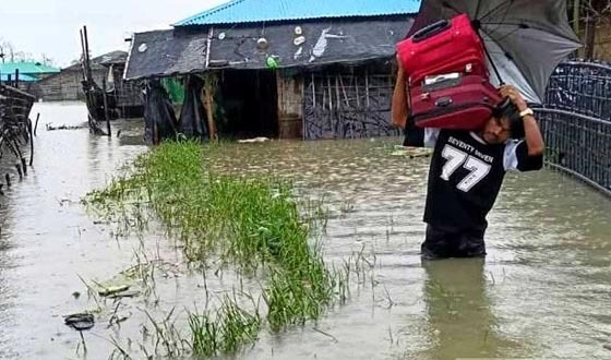 কক্সবাজার জেলার ৮০ গ্রামের মানুষ পানিবন্দি