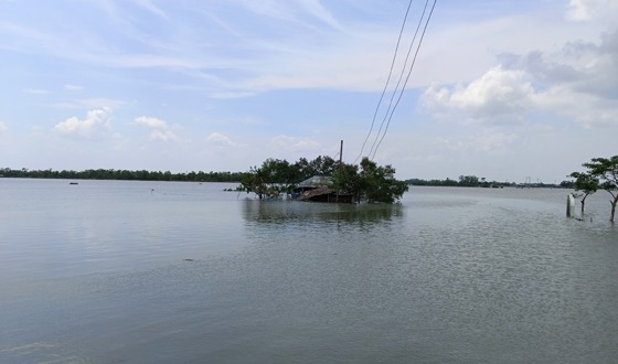 পাইকগাছায় তিন হাজারোধিক মৎস্য ঘের প্লাবিত