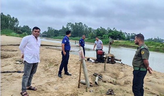 ঝিনাইগাতীতে অবৈধ বালু পরিবহনের দায়ে ১ জনের কারাদণ্ড