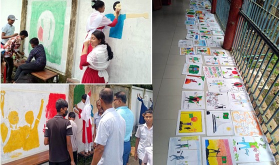 মণিরামপুরে চিত্রাঙ্কন ও গ্রাফিতি প্রতিযোগিতা অনুষ্ঠিত