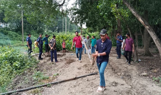 গজারিয়ায় অবৈধ গ্যাস সংযোগ বিচ্ছিন্ন ও চুনা কারখানা গুঁড়িয়ে দিল তিতাস