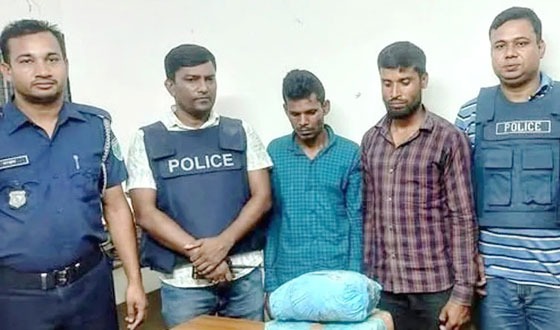 কমলগঞ্জে ৩ কেজি গাঁজাসহ আটক ২