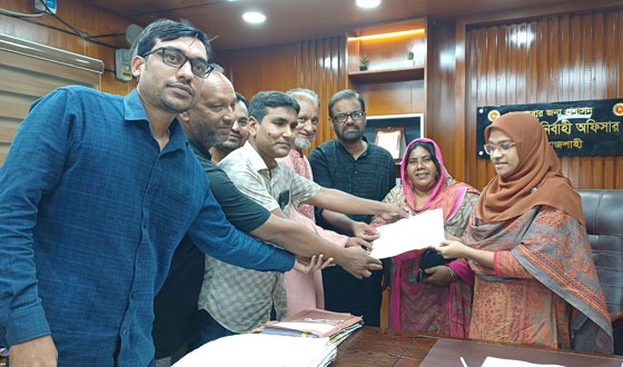 বড়াল নদ রক্ষার দাবিতে বাপা’র স্মারকলিপি