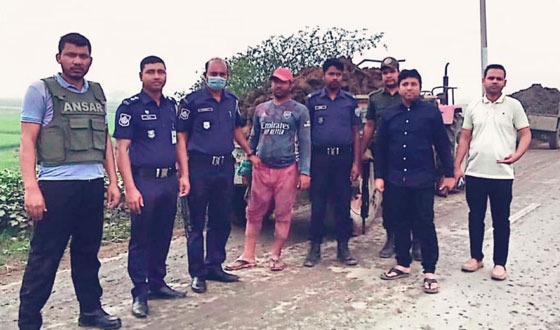 সরাইলে মাটি কাটার দায়ে ১ জনের কারাদন্ড, ৩টি ট্রাক জব্দ