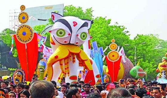 মঙ্গল শোভাযাত্রার নতুন স্লোগান, ‘নববর্ষের ঐকতান, ফ্যাসিবাদের অবসান’