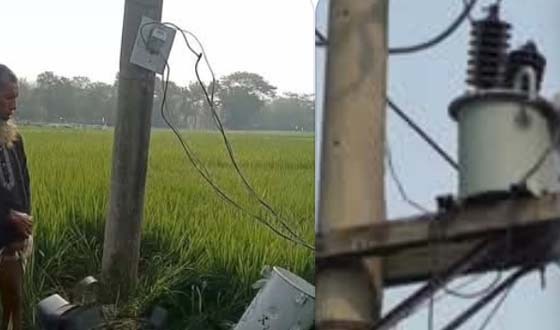 কলমাকান্দায় বৈদ্যুতিক ট্রান্সফরমার চুরি: বিদ্যুৎ বিছিন্ন, দেখার কেউ নেই!