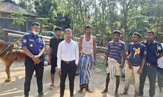 শেরপুরে অবৈধ বালু উত্তোলনে অভিযান