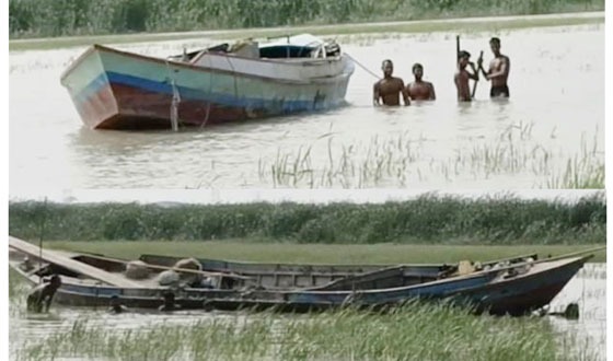 কীর্তনখোলা নদী তীরের মাটি যাচ্ছে ইটভাটায়