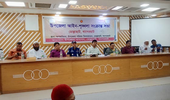 মোল্লাহাটে উপজেলা আইন-শৃঙ্খলা কমিটির মাসিক সভা