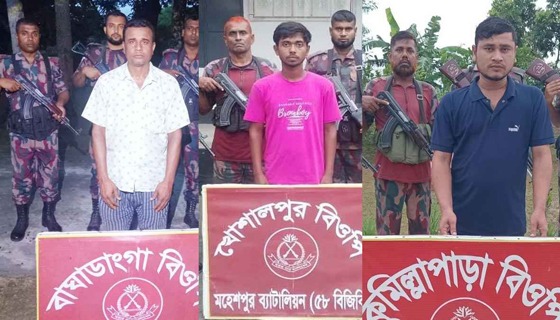 মহেশপুর সীমান্তে ১২ জন আটক