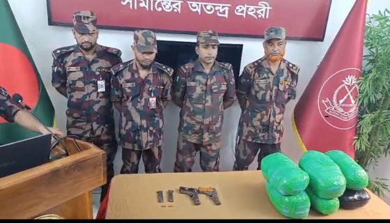 কুমিল্লায় বিদেশী পিস্তল, গুলি  উদ্ধার