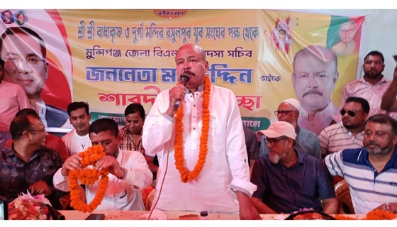 গজারিয়ায় পূজা মন্ডপ পরিদর্শনে জেলা বিএনপির সদস্য সচিব মহিউদ্দিন আহমেদ