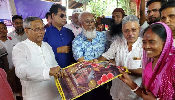 দৌলতখানে পূজামণ্ডপ পরিদর্শনে সাবেক এমপি হাফিজ ইব্রাহিম