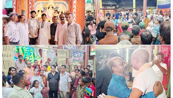 দুর্গাপূজাকে ঘিরে মনোনয়ন প্রত্যাশীদের নির্বাচনী প্রচারনা