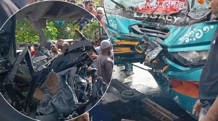 পটুয়াখালীতে র‍্যাবের গাড়ি ও বাস সংঘর্ষে নিহত ৩, আহত ৩০