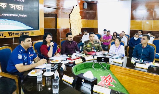 টাঙ্গাইলে দুর্গাপূজা উদযাপন উপলক্ষে প্রস্তুতিমূলক সভা