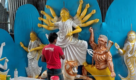কচুয়াার ৪৩ টি মন্দিরে দুর্গাপূজার প্রস্তুতি চলছে