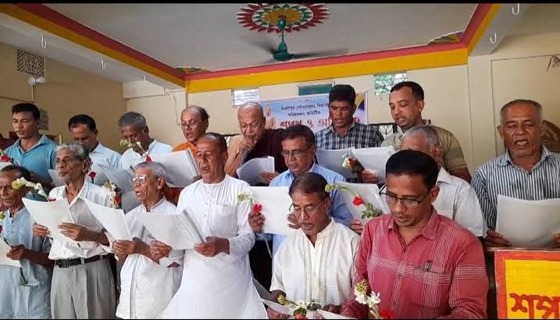 মির্জাপুর গৌতমাশ্রম বিহারের নব নির্বাচিত পরিচালনা কমিটির অভিষেক
