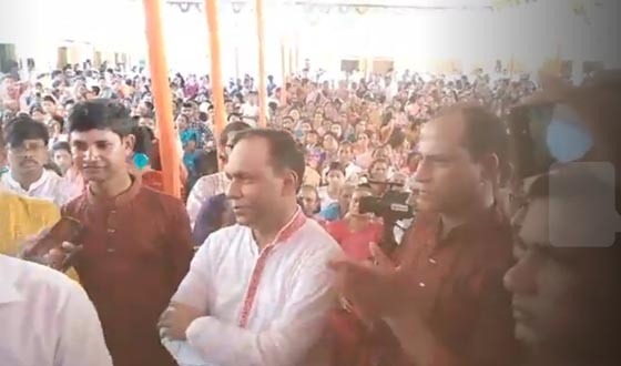 কলমাকান্দায় পূজা পরিদর্শনে ব্যারিস্টার কায়সার কামাল