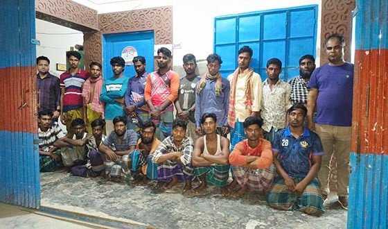 মেঘনায় আটক ১৯ জেলেকে জরিমানা