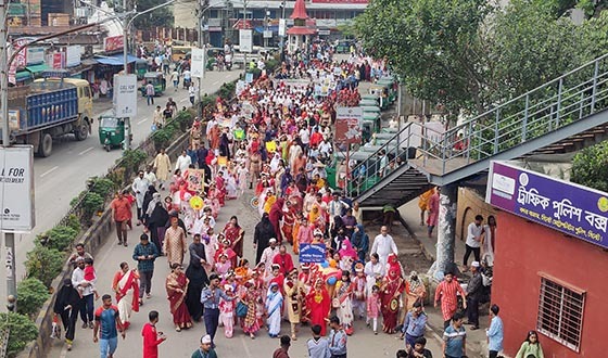 রঙে-রূপে নববর্ষ: উৎসবের নগরী সিলেট