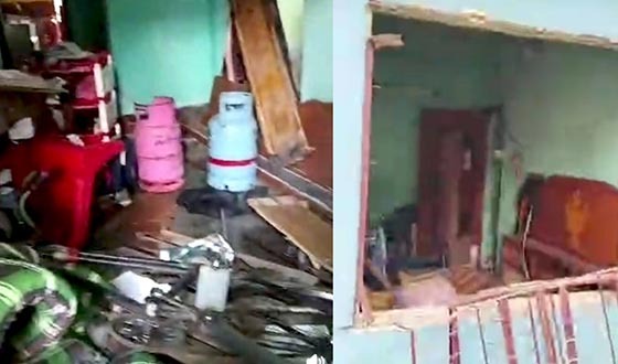 সিলিন্ডারের গ্যাস বিস্ফোরনে বাবা-ছেলে দ্বগ্ধ