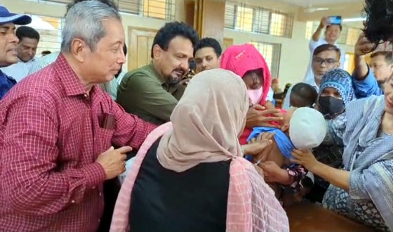 রাঙ্গামাটিতে হাম-রুবেলার টিকাদান কর্মসূচির উদ্বোধন