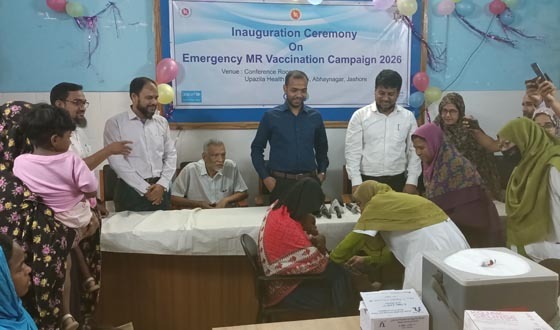 অভয়নগরে হাম-রুবেলা টিকাদান কর্মসূচির উদ্বোধন