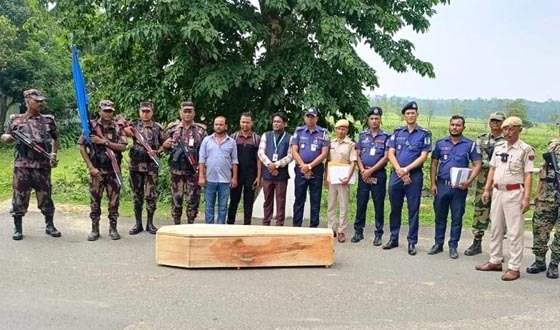 শেরপুর সীমান্ত দিয়ে বাংলাদেশী যুবকের মরদেহ হস্তান্তর